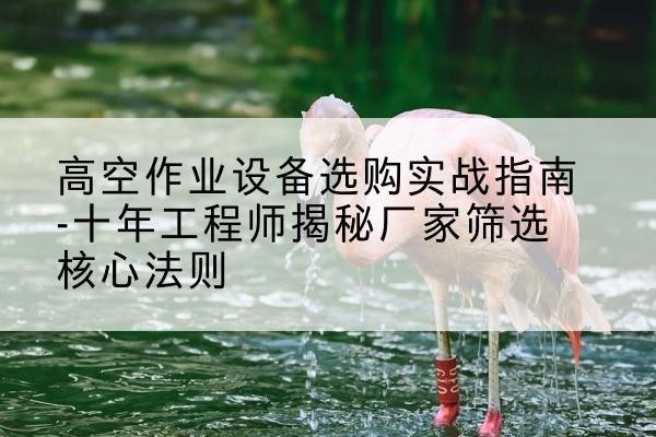 龙泉剪叉式升降机厂家-高空作业设备选购实战指南-十年工程师揭秘厂家筛选核心法则
