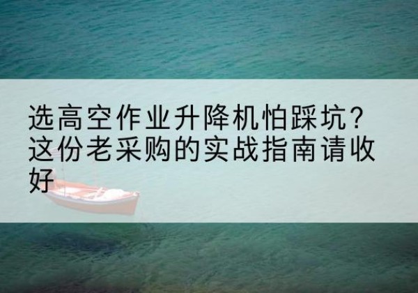 龙泉高空作业升降机厂家推荐-选高空作业升降机怕踩坑？这份老采购的实战指南请收好